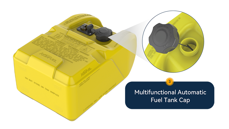 AKINFUEL 3G/6G Yellow Diesel Tank for Fishing Boats | With Fuel Gauge
