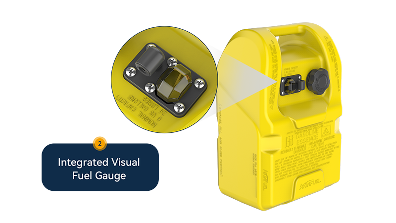 AKINFUEL 3G/6G Yellow Diesel Tank for Fishing Boats | With Fuel Gauge